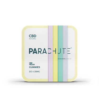 Parachute Vegan Gummies | 20 x 25mg Gummies Per Tin (500mg of CBD)